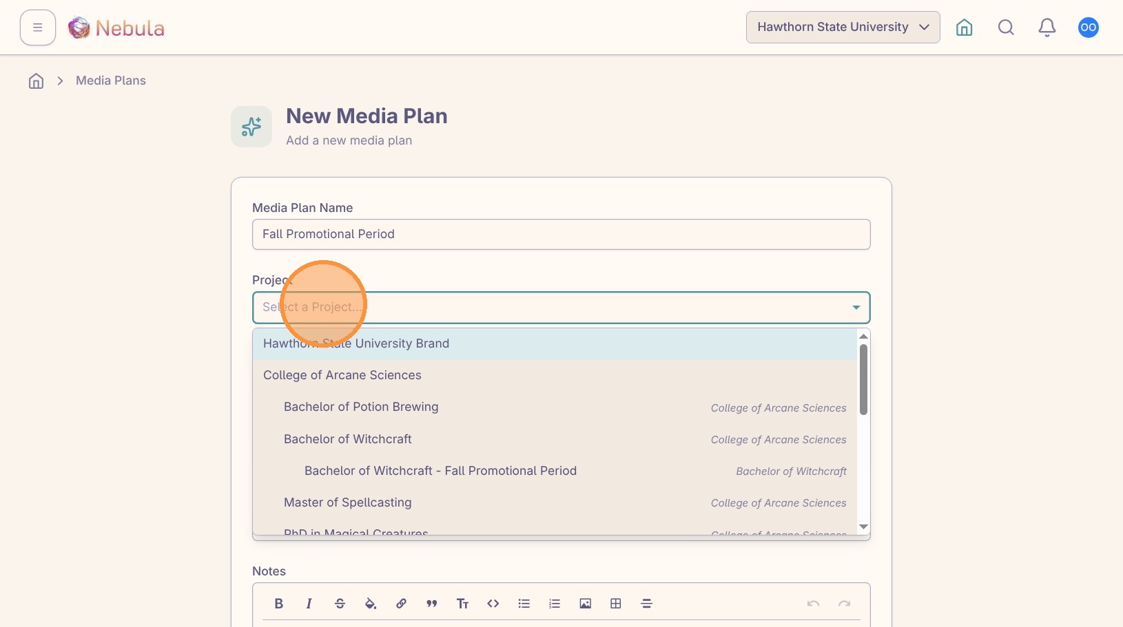 Create a new media plan screenshot 4