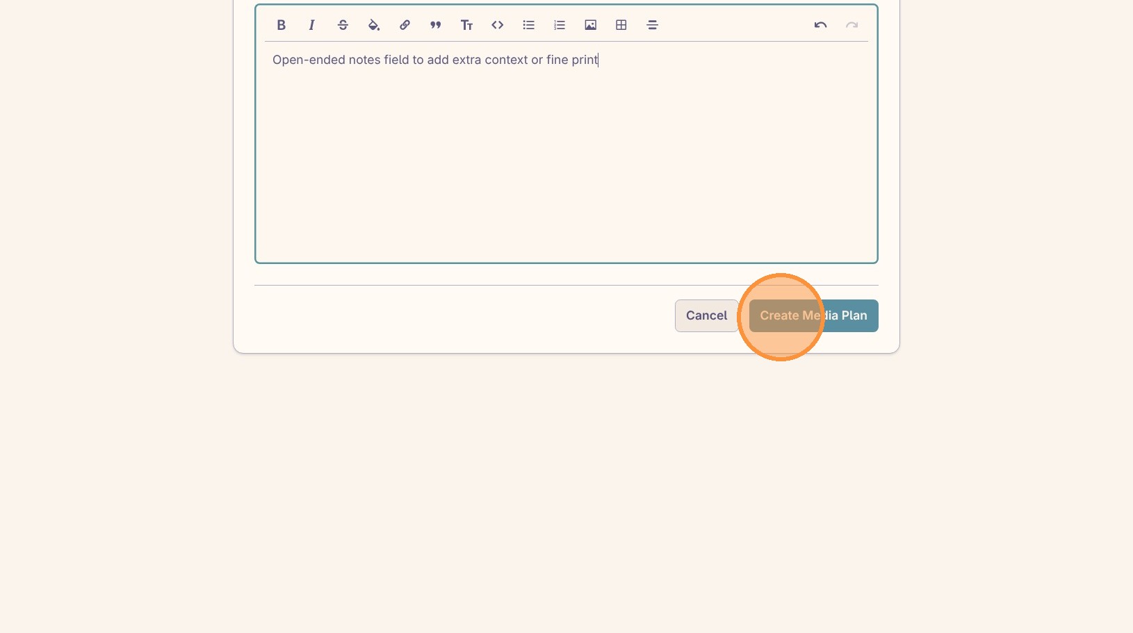 Create a new media plan screenshot 8