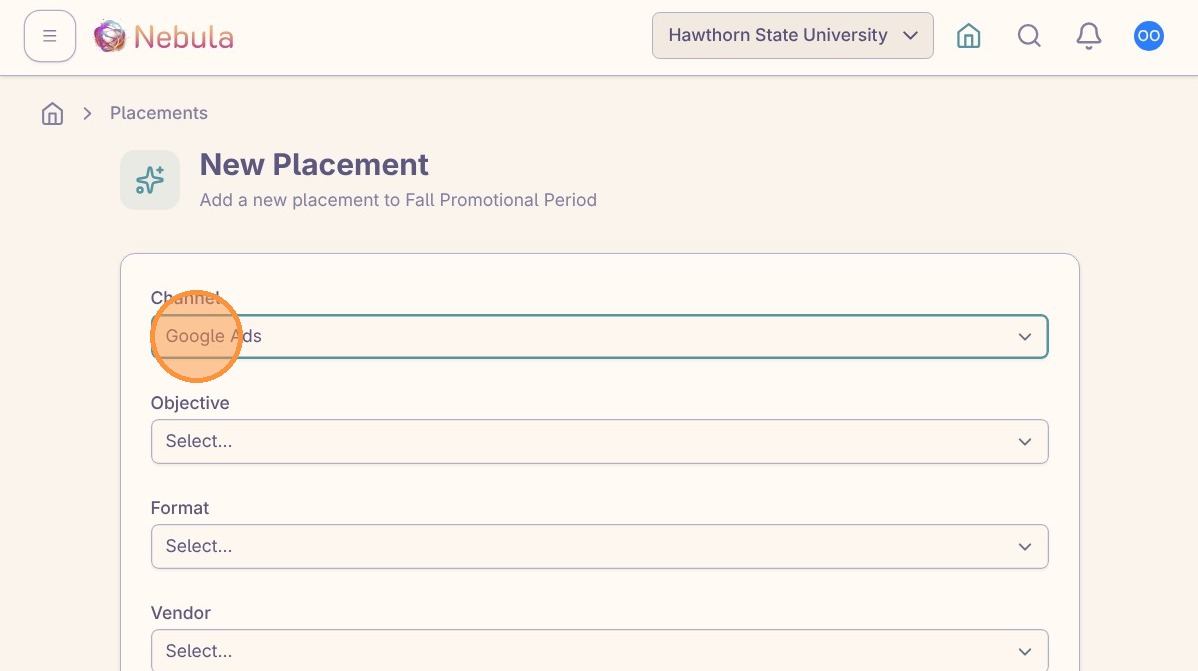 Create a new placement screenshot 2