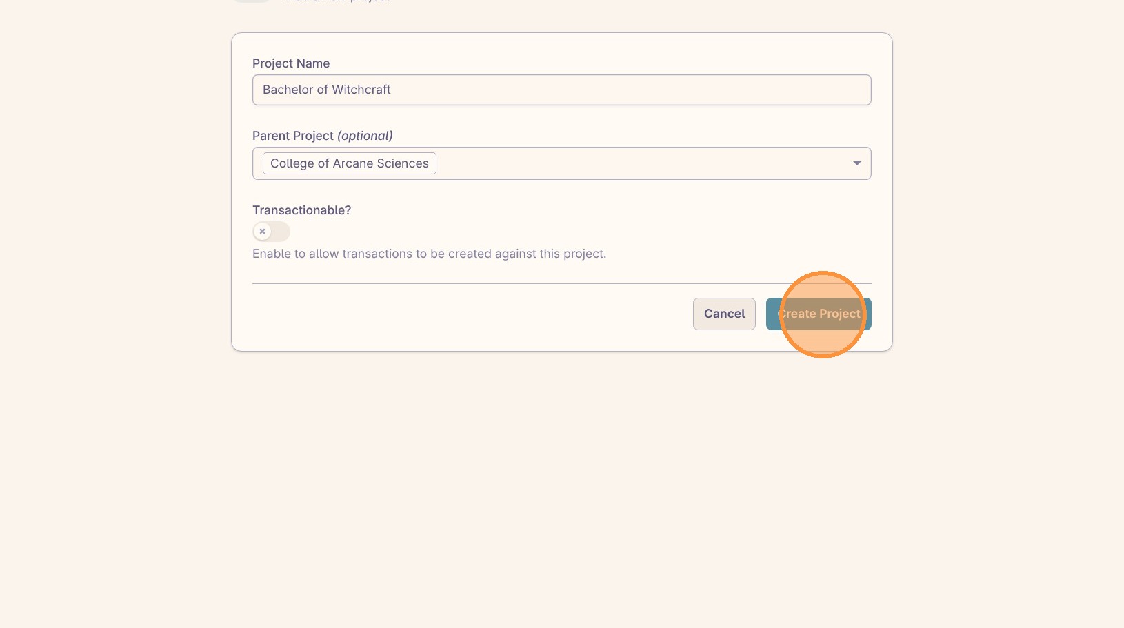 Create a new project screenshot 6